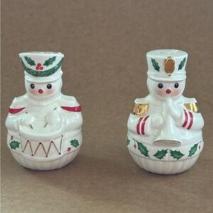 LENOX HOLIDAY TOY SOLDIERS SALT & PEPPER SHAKER SET In Box